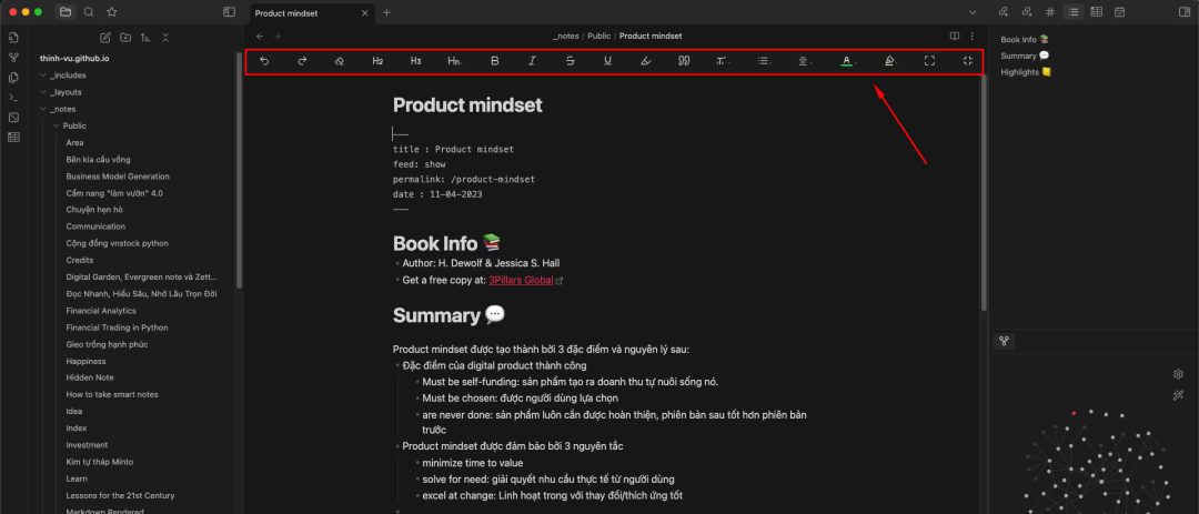 Obsidian Editting Toolbar